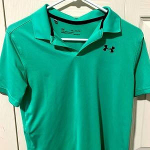 Under Armour golf shirt. Seafoam green with black logo. Youth XL